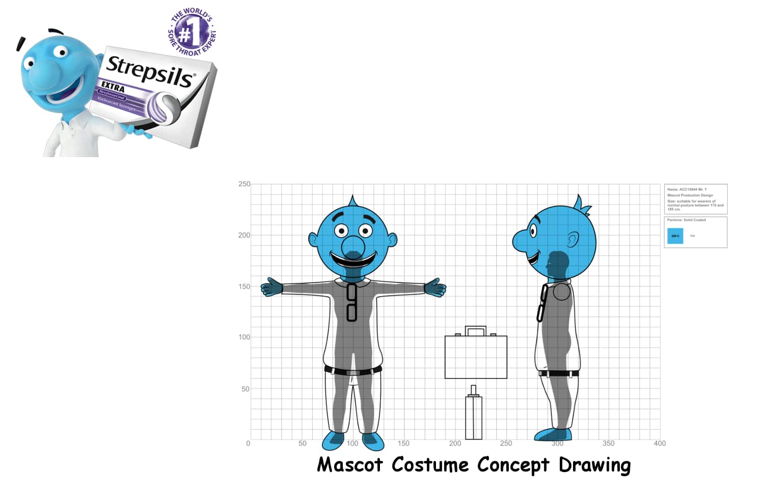 Productietekening merkmascotte