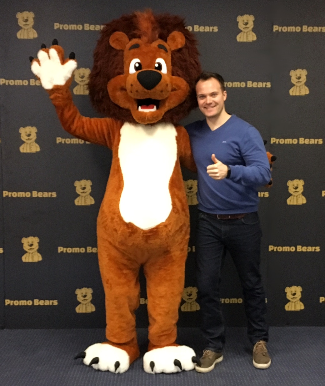 Lion Mascot Costume in Stock Made by Promo Bears