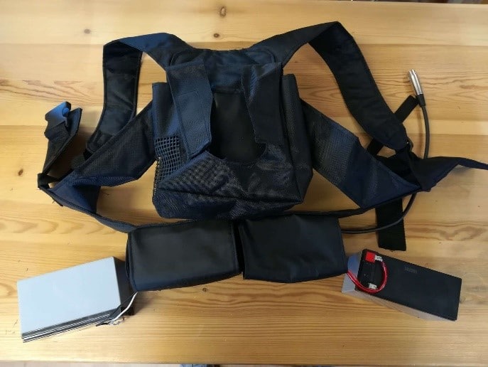 Vest + Battery Inflatable Mascotte Pak met opblaasvest op batterijen