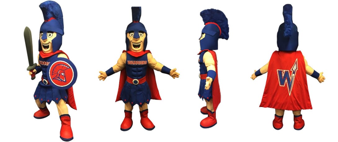 Custom Warrior Mascot Costume - Willy the Warrior
