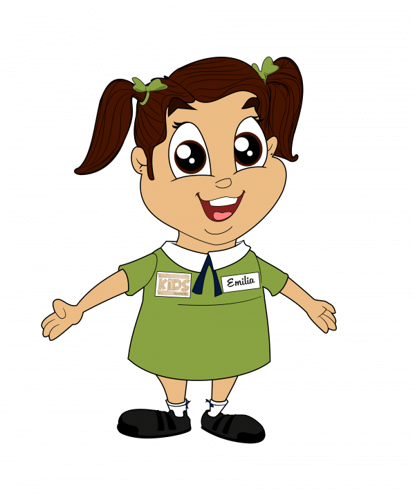 ACC16-1034 Kids ELC – Emilia 1 Renzes favoriete mascotte, die hij zelf ontwierp