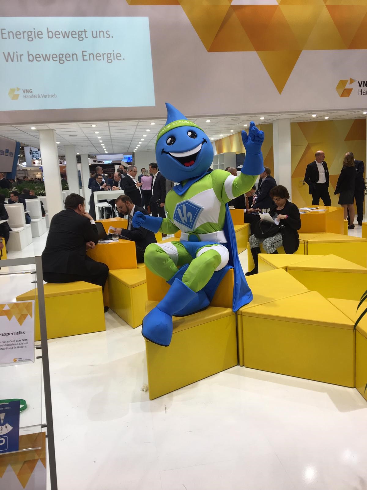 Energystock H2 project Super Hero H2 Mascot
