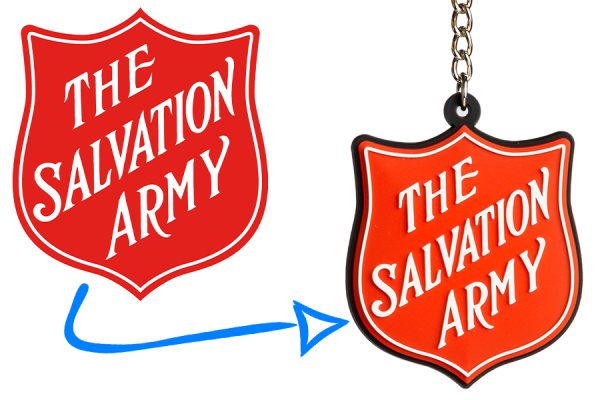Logo_keychain Sleutelhangers in de vorm van je logo tegen betaalbare prijzen