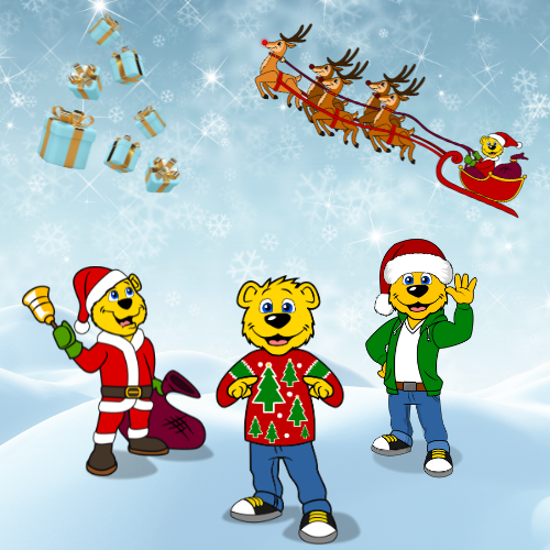 Mascotte Kerst Poses