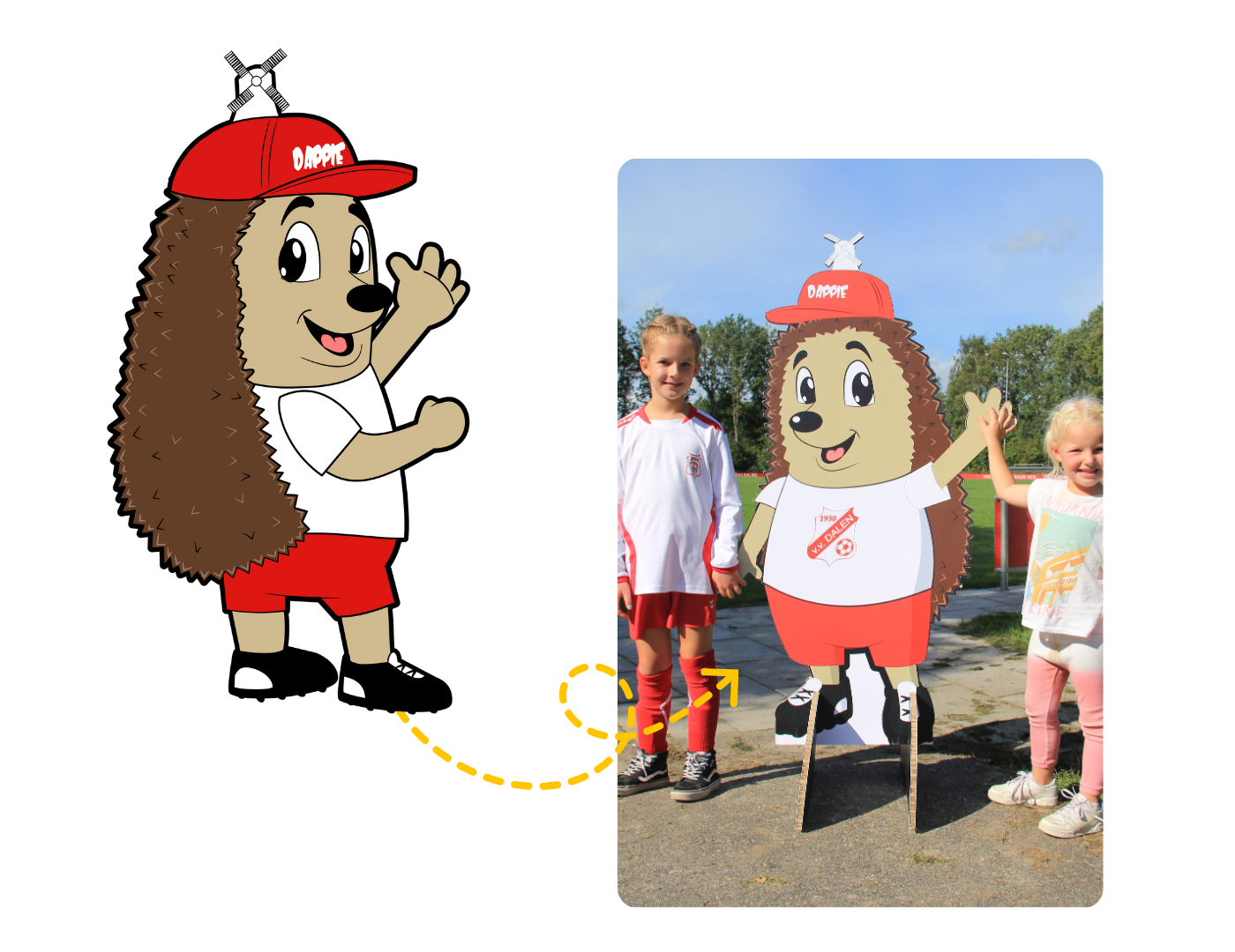Dappie Poses (4) Mascotte Dappie Dalen